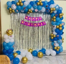 birthday Blue And White Home Birthday Decor